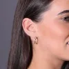 9ct Yellow Gold Brilliant Cut 0.23ct Diamond Hoop Earrings