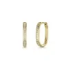 9ct Yellow Gold Round Brilliant 0.15ct Diamond Hoop Earrings