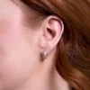 18ct White Gold Round Brilliant 0.40ct Diamond Hoop Earrings