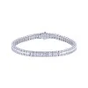 18ct White Gold Baguette and Brilliant Cut 6.00ct Diamond Tennis Bracelet