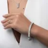 18ct White Gold Baguette and Brilliant Cut 6.00ct Diamond Tennis Bracelet