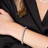 18ct White Gold Brilliant Cut 18.00ct Diamond Tennis Bracelet