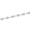18ct White Gold Baguette & Round Brilliant Cut 3.00ct Diamond Cluster Line Bracelet