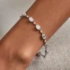 18ct White Gold Baguette & Round Brilliant Cut 3.00ct Diamond Cluster Line Bracelet
