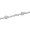 18ct White Gold Round Brilliant 2.60ct Diamond Illusion Style Cluster Bracelet