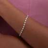 18ct White Gold Round Brilliant 1.75ct Diamond Illusion Style Cluster Bracelet
