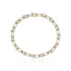 18ct Yellow Gold Round Brilliant 1.33ct Diamond Pavé Link Bracelet