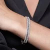 18ct White Gold Round Brilliant and Baguette Cut 5.00ct Diamond Bangle