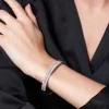 18ct White Gold Round Brilliant and Baguette Cut 5.00ct Diamond Bangle