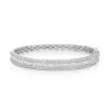 18ct White Gold Round Brilliant and Baguette Cut 5.00ct Diamond Bangle