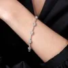 18ct White Gold Oval and Round Brilliant 3.25ct Diamond Cluster Bracelet