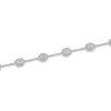 18ct White Gold Oval and Round Brilliant 3.25ct Diamond Cluster Bracelet