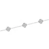 9ct White Gold 0.59ct Diamond Cluster Clover Bracelet