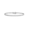 9ct White Gold 0.93ct Illusion Diamond Tennis Bracelet