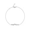 9ct White Gold Round Brilliant 0.15ct Diamond Marquise Shape Bracelet