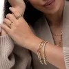 9ct Yellow Gold Round Brilliant Diamond Link Bangle