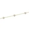 9ct Yellow Gold Round Brilliant 0.33ct Diamond Rub Over Staggered Bracelet