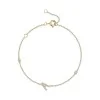 9ct Yellow Gold Round Brilliant 0.11ct Diamond Initial A Bracelet