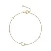 9ct Yellow Gold Round Brilliant 0.10ct Diamond Initial C Bracelet
