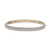18ct Yellow Gold Brilliant Cut 3.35ct Diamond Pave Bangle 3
