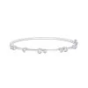 9ct White Gold Brilliant Cut 1.04ct Rub Over Bangle