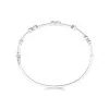 9ct White Gold Brilliant Cut 1.04ct Rub Over Bangle