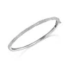 9ct White Gold 2.00ct Diamond Twist Bangle