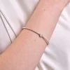 9ct White Gold Round Brilliant 0.60ct Diamond Heart Cluster Bangle