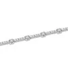9ct White Gold Round Brilliant 1.50ct Diamond Staggered Tennis Bracelet