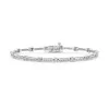 9ct White Gold Round Brilliant 1.50ct Diamond Staggered Tennis Bracelet