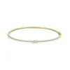9ct Yellow Gold Emerald Cut 0.60ct Diamond Bangle