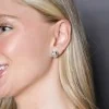 18ct White Gold Brilliant Cut 2.60ct Diamond Halo Stud Earrings