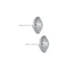 18ct White Gold Brilliant Cut 2.60ct Diamond Halo Stud Earrings