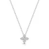 9ct White Gold Brilliant Cut 0.33ct Cluster Pendant Necklace