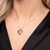 9ct Yellow Gold 0.58ct Princess Cut Sapphire & Diamond Pendant