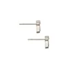 9ct Yellow Gold Diamond and 0.10ct Sapphire Bezel Set Earrings