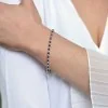 9ct Yellow Gold 4.25ct Round Brilliant Cut Sapphire and Diamond Bracelet