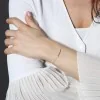 9ct Yellow Gold Brilliant Cut Rainbow Sapphire and Diamond 0.28ct Bar Bracelet