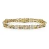 18ct Yellow Gold 3.70ct Sapphire & Lab Grown Diamond Bracelet