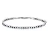 18ct White Gold Round Brilliant Blue Sapphire 0.50ct and Diamond Bangle