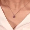 9ct White Gold Oval Cut Ruby and Diamond 0.68ct Pendant