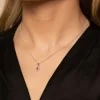 9ct White Gold Ruby and Diamond Halo Pendant