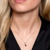 9ct Yellow Gold Pear Cut Ruby and Diamond Halo Pendant