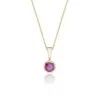 9ct Yellow Gold Ruby Rub Over Pendant