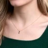 9ct Yellow Gold Emerald Cut 0.25ct Emerald Solitaire Pendant