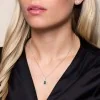 18ct White Gold Pear Cut 0.75ct Emerald & 0.24ct Diamond Halo Pendant