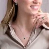 18ct White Gold Oval Cut Emerald 0.70ct and Diamond Halo Pendant