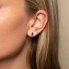9ct White Gold Oval Cut 0.70ct Emerald Diamond Halo Stud Earrings