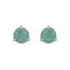 9ct White Gold Emerald Stone Set Studs