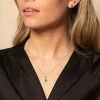 9ct White Gold Diamond 0.23ct and Emerald Halo Earrings